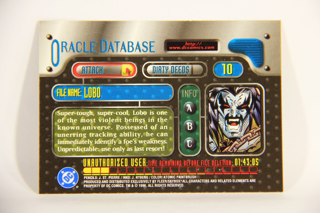 DC Outburst Firepower 1996 Trading Card #10 Lobo Embossed Card L011503