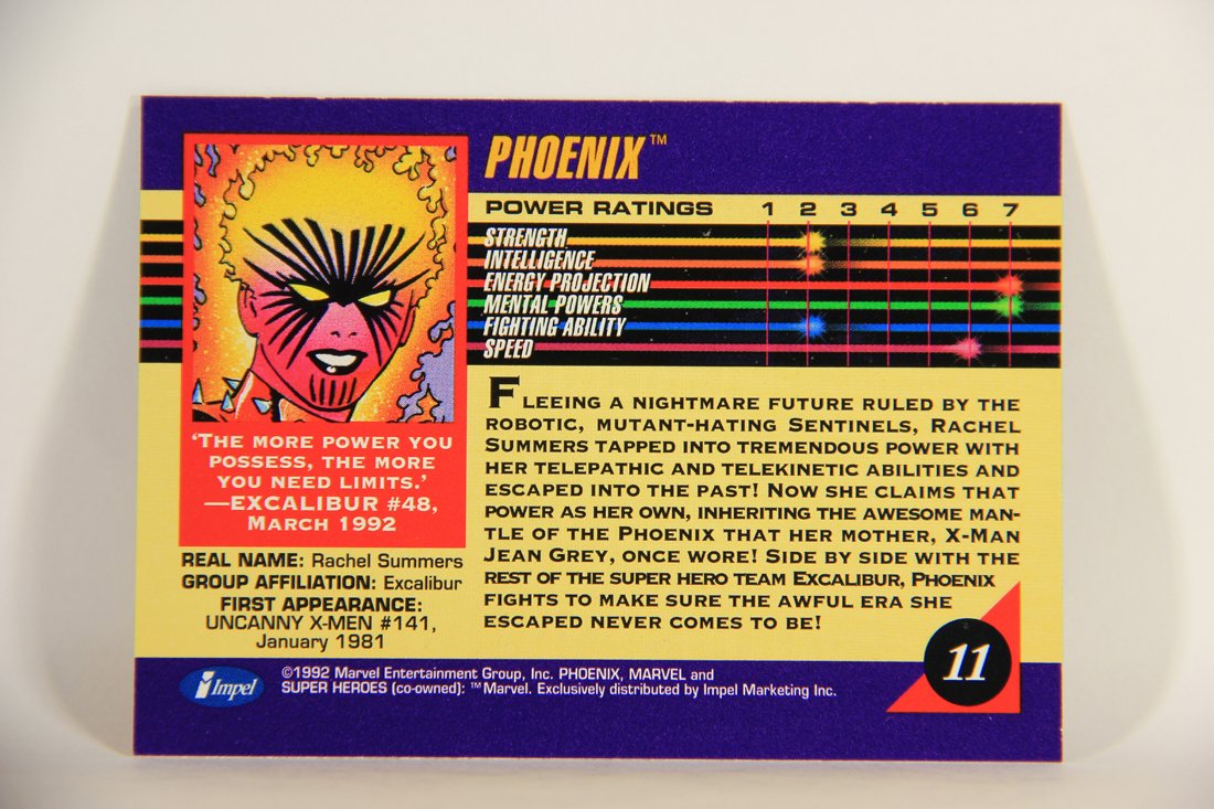1992 Marvel Universe Series 3 Trading Card #11 Phoenix ENG L011874