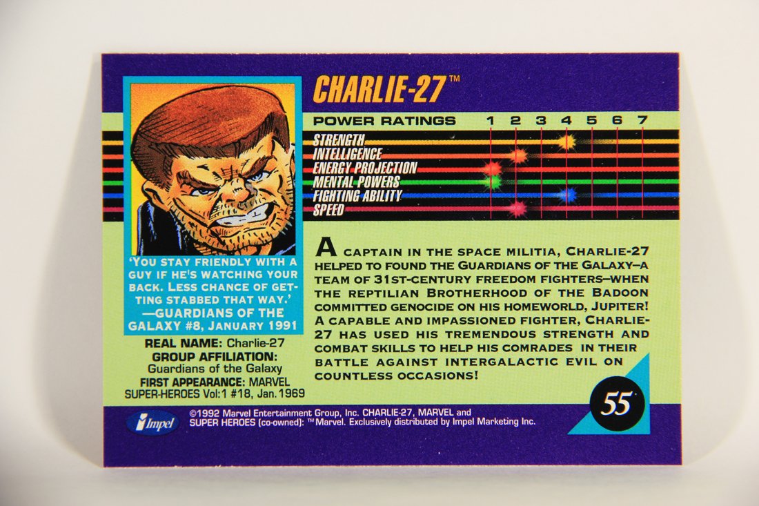 1992 Marvel Universe Series 3 Trading Card #55 Charlie-27 ENG L011918