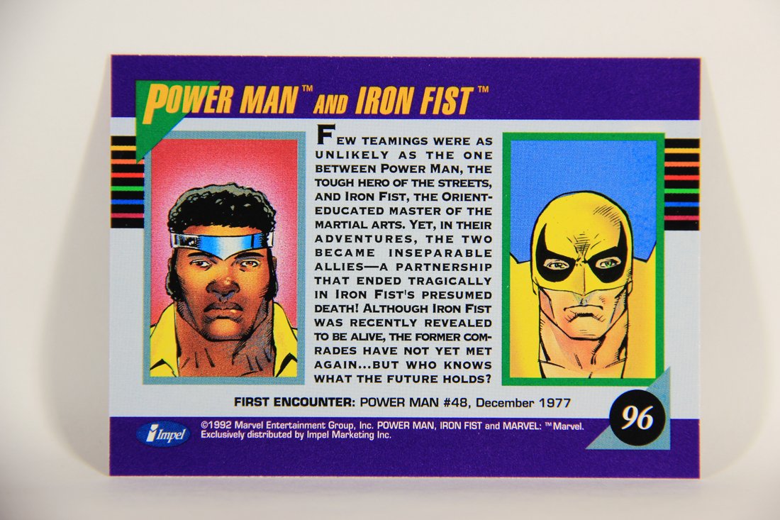 1992 Marvel Universe Series 3 Trading Card #96 Power Man And Iron Fist ENG L011959