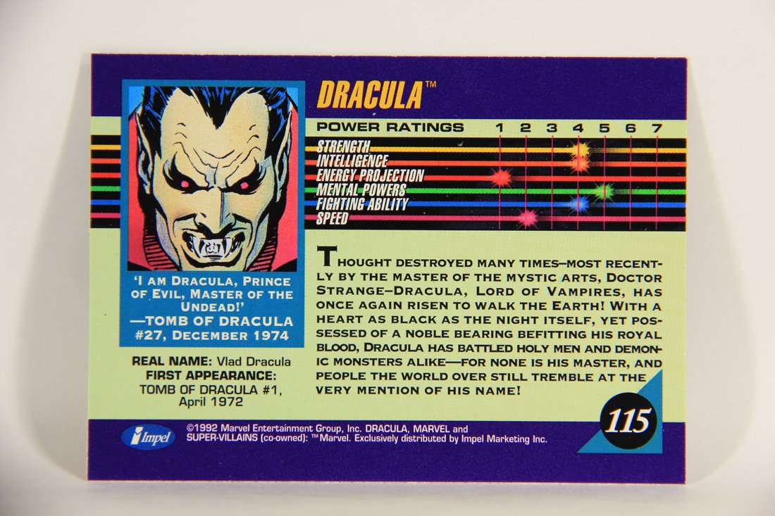1992 Marvel Universe Series 3 Trading Card #115 Dracula ENG L011978