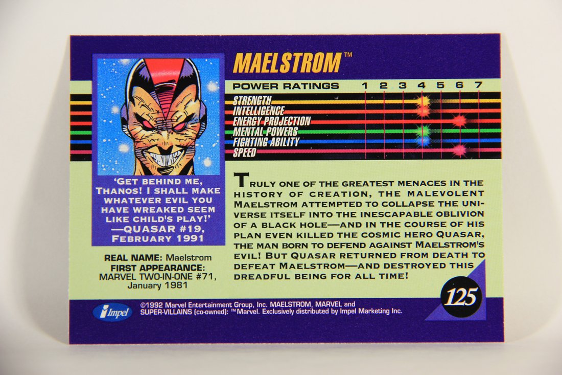 1992 Marvel Universe Series 3 Trading Card #125 Maelstrom ENG L011988