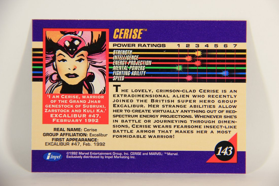 1992 Marvel Universe Series 3 Trading Card #143 Cerise ENG L012006