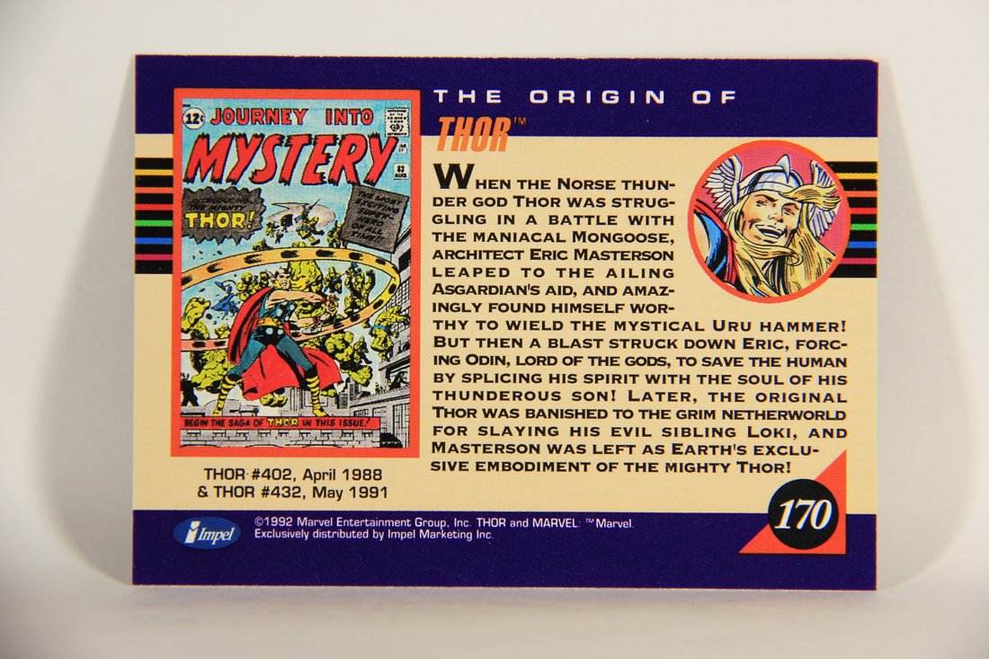 1992 Marvel Universe Series 3 Trading Card #170 Thor ENG L012033