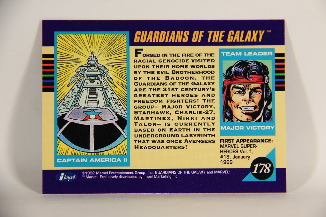 1992 Marvel Universe Series 3 Trading Card #178 Guardians Of The Galaxy ENG L012041
