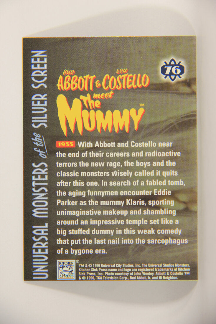 Universal Monsters Silver Screen 1996 Card #76 Abbott And Costello Meet The Mummy 1955 L012067