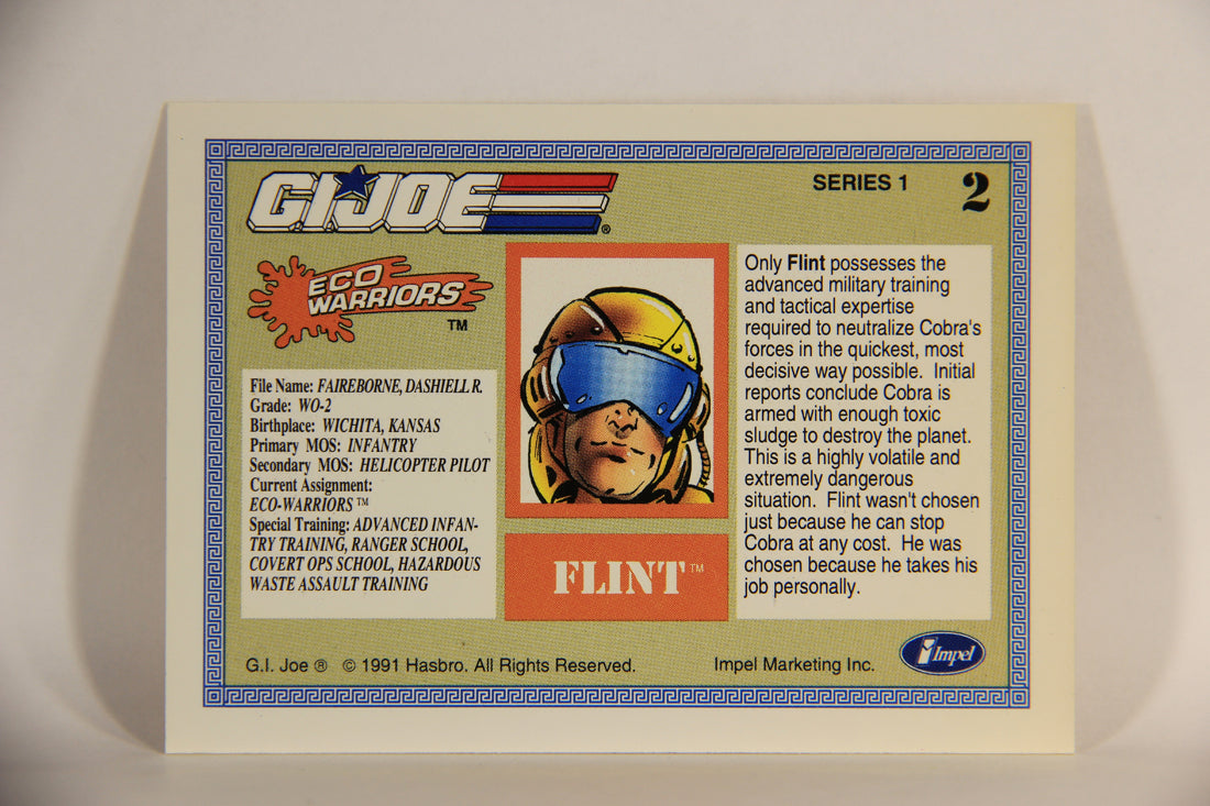 GI Joe 1991 Impel Trading Card #2 Flint ENG L012223