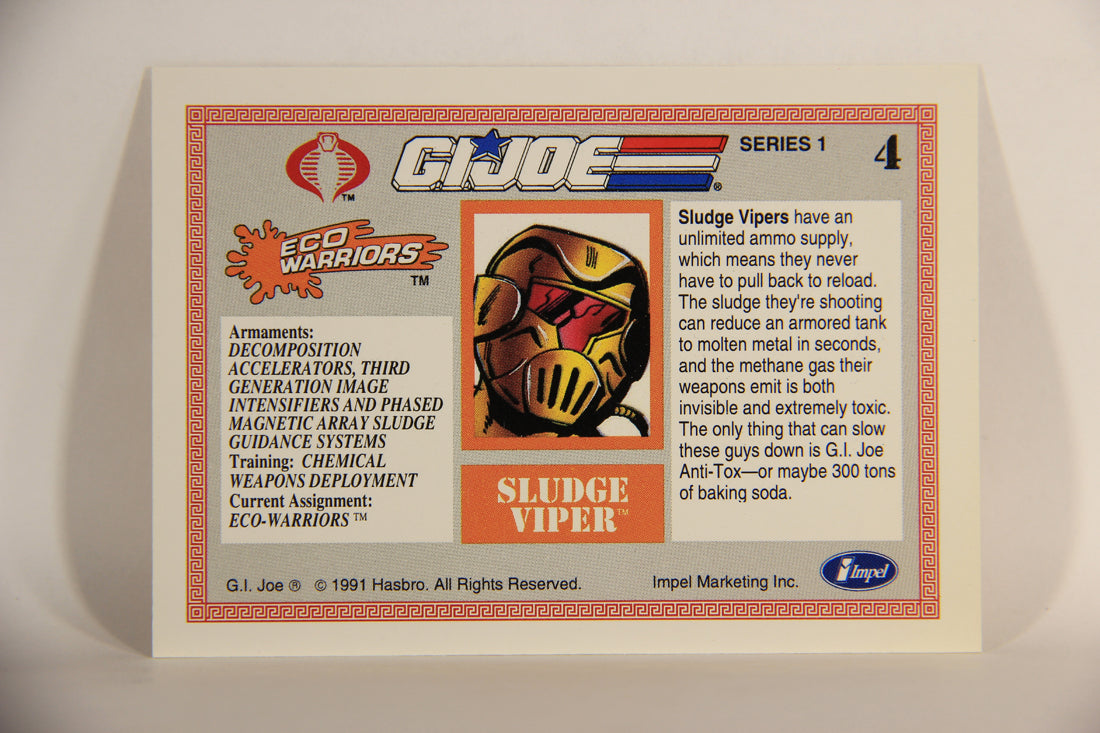 GI Joe 1991 Impel Trading Card #4 Sludge Viper ENG L012225