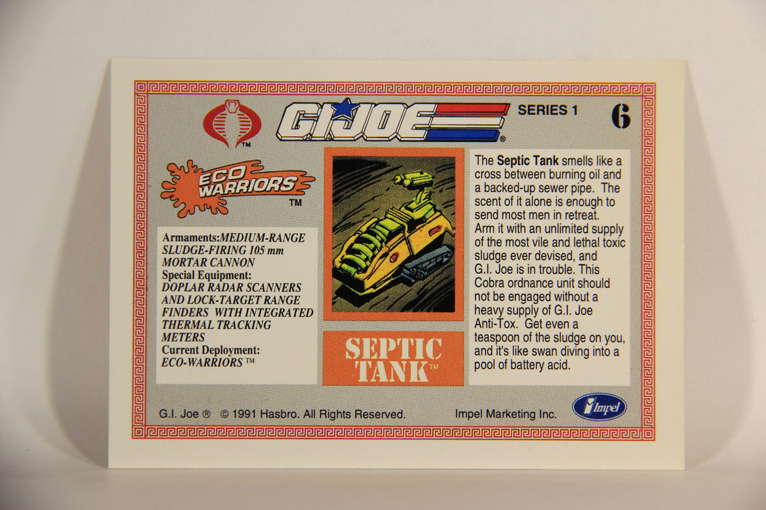 GI Joe 1991 Impel Trading Card #6 Septic Tank ENG L012227