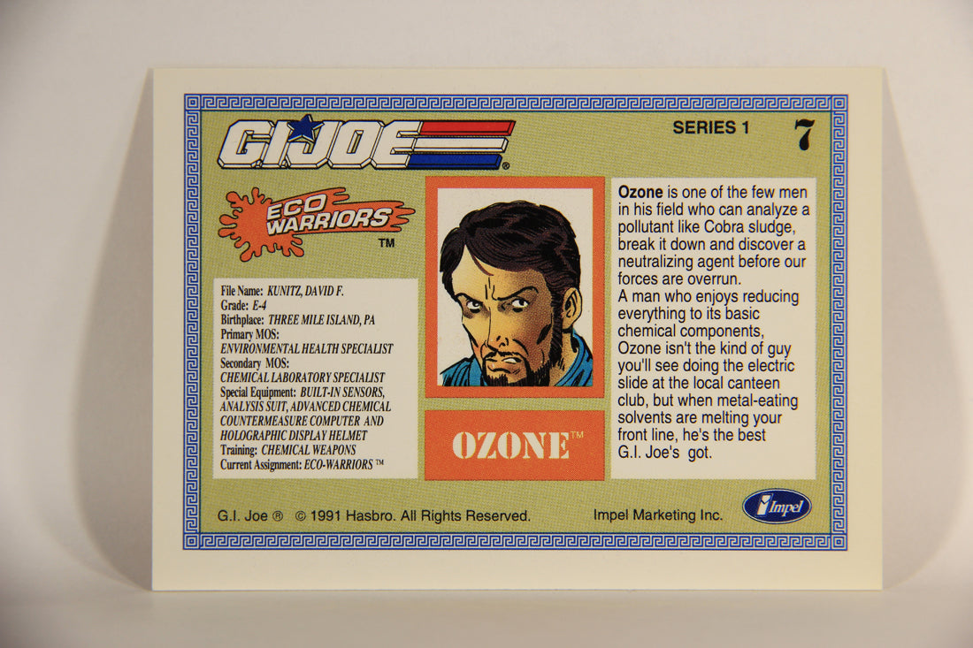 GI Joe 1991 Impel Trading Card #7 Ozone ENG L012228