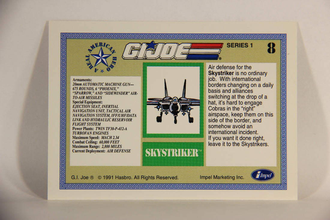 GI Joe 1991 Impel Trading Card #8 Skystriker ENG L012229