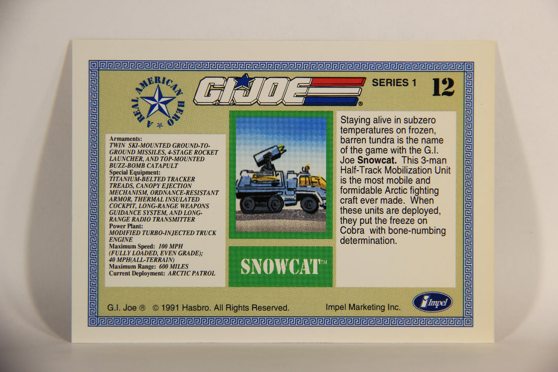 GI Joe 1991 Impel Trading Card #12 Snowcat ENG L012233