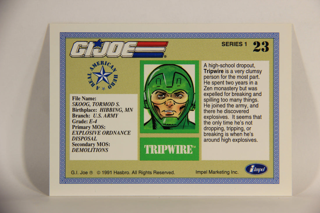 GI Joe 1991 Impel Trading Card #23 Tripwire ENG L012244
