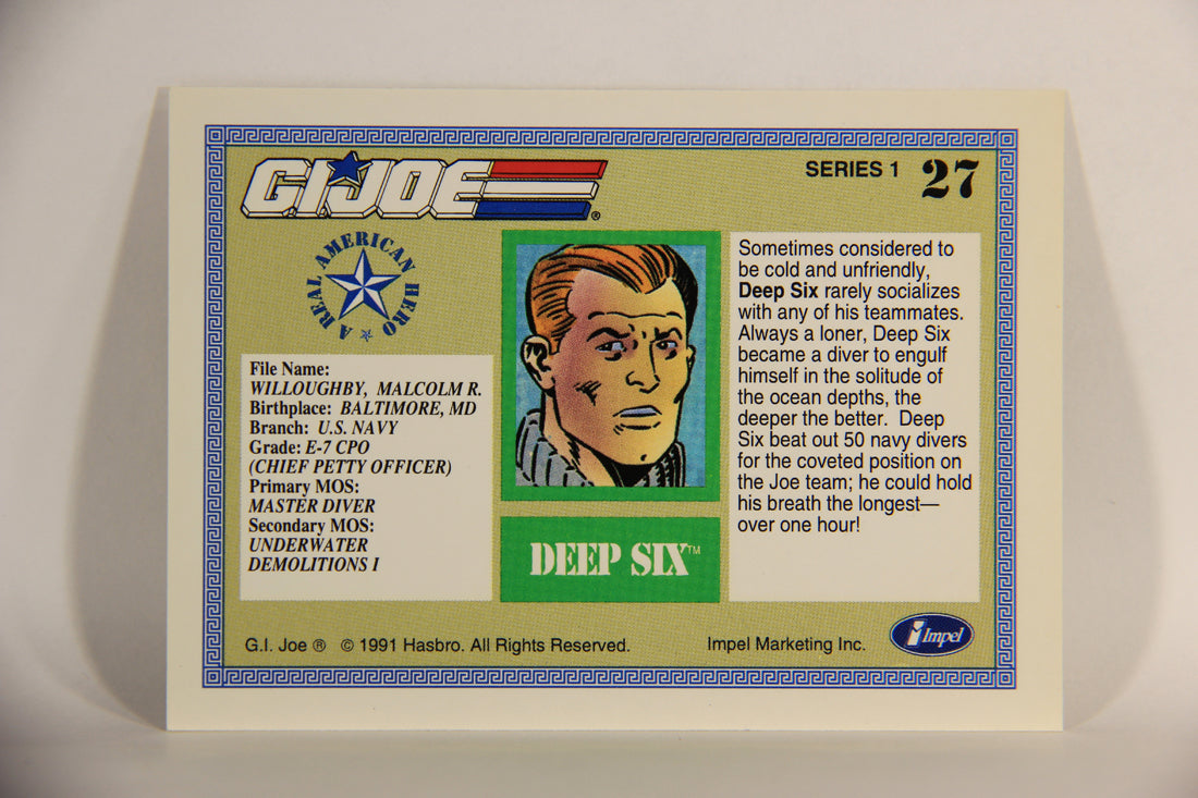 GI Joe 1991 Impel Trading Card #27 Deep Six ENG L012248
