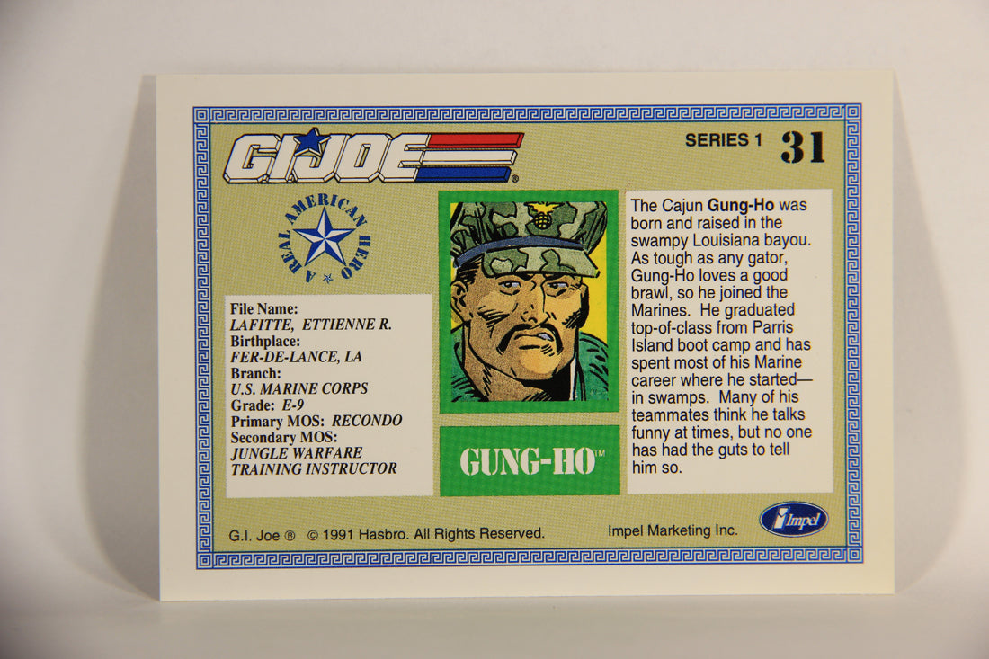 GI Joe 1991 Impel Trading Card #31 Gung-Ho ENG L012252