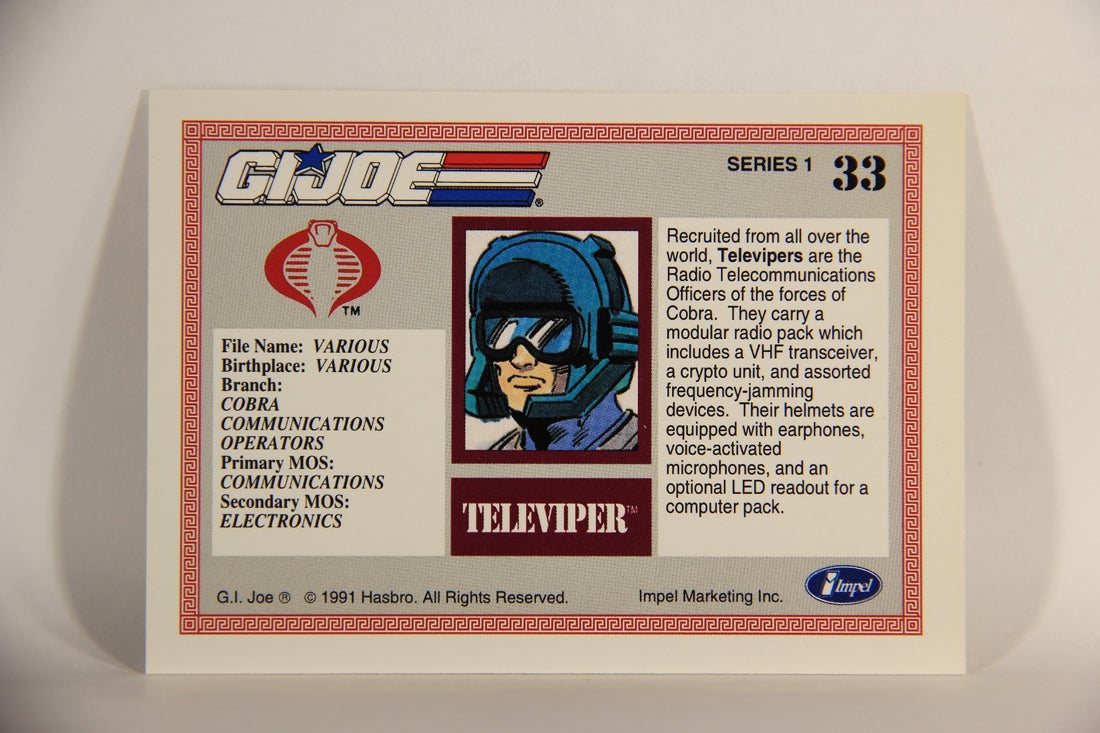 GI Joe 1991 Impel Trading Card #33 Televiper ENG L012254