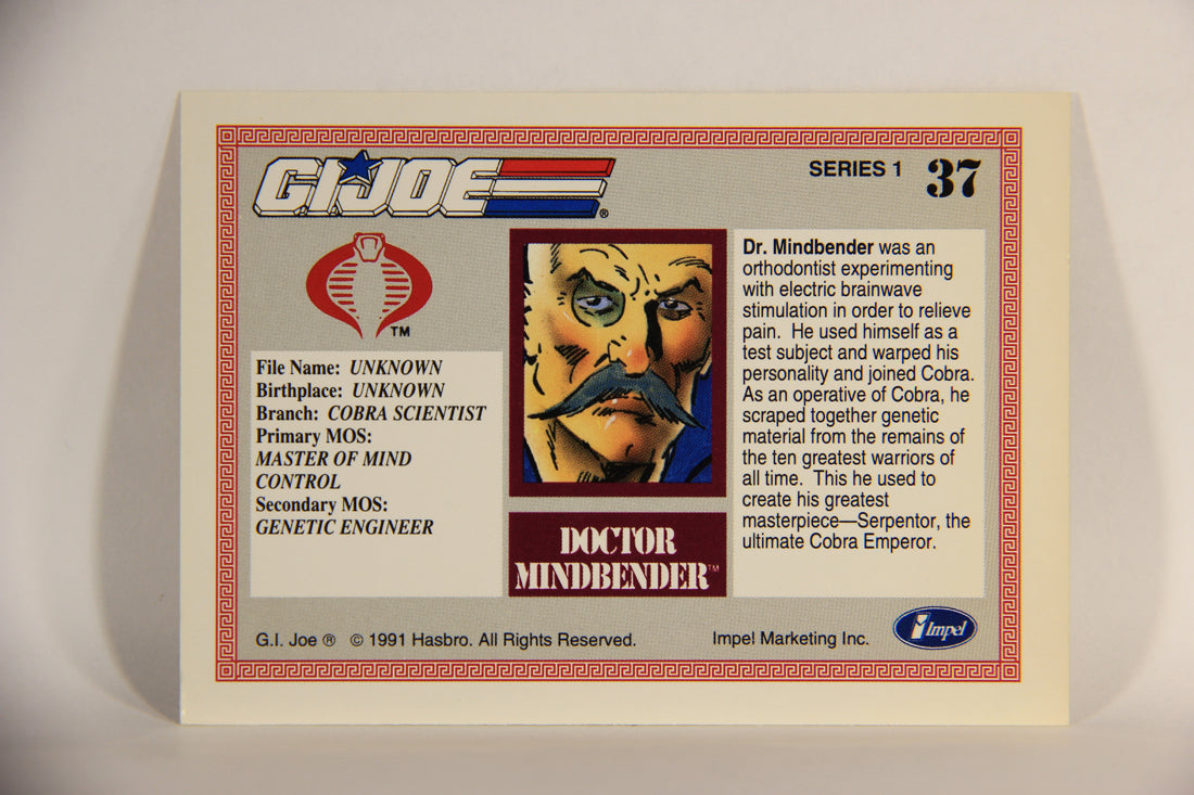 GI Joe 1991 Impel Trading Card #37 Dr Mindbender ENG L012258