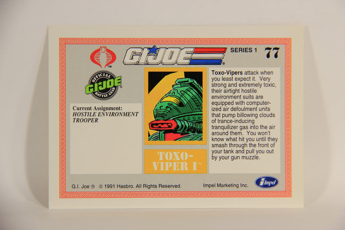 GI Joe 1991 Impel Trading Card #77 Toxo-Viper I ENG L012298