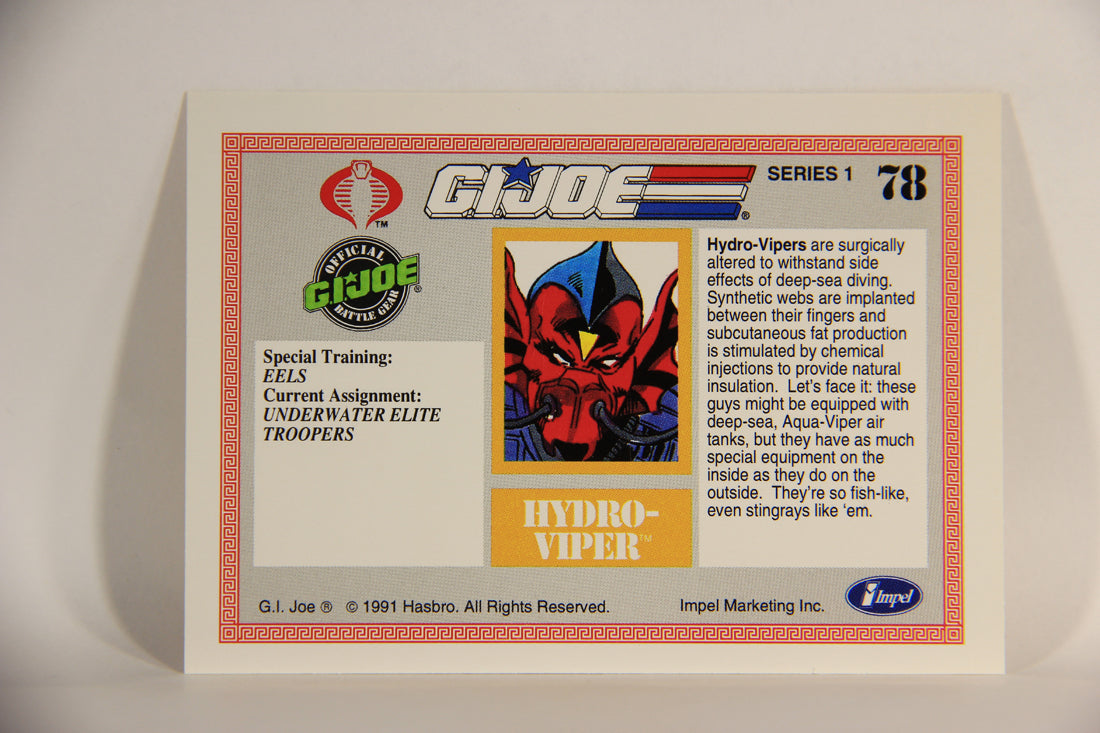 GI Joe 1991 Impel Trading Card #78 Hydro-Viper ENG L012299