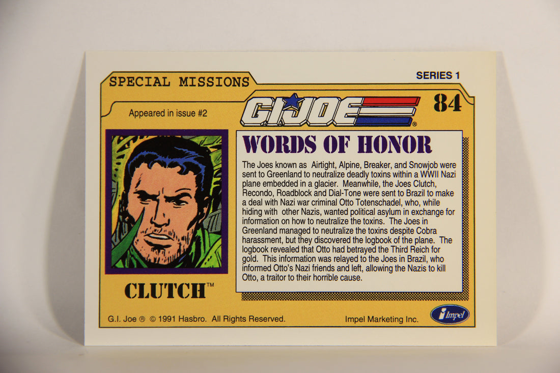 GI Joe 1991 Impel Trading Card #84 Words Of Honor ENG L012305