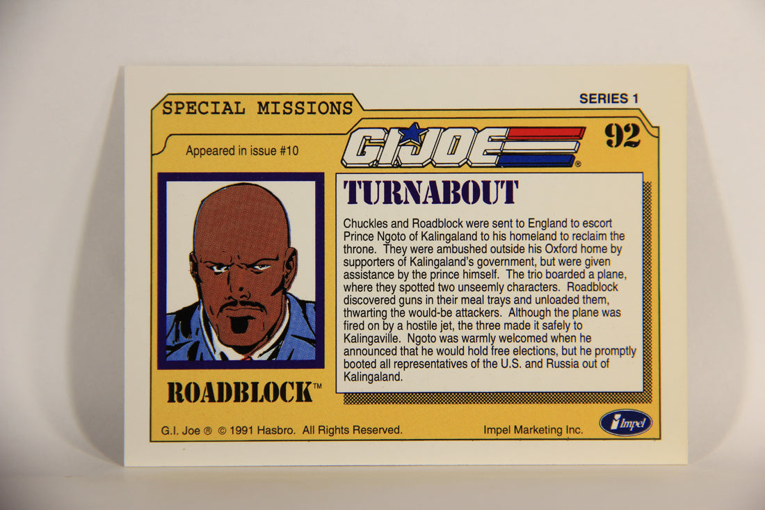 GI Joe 1991 Impel Trading Card #92 Turnabout ENG L012313
