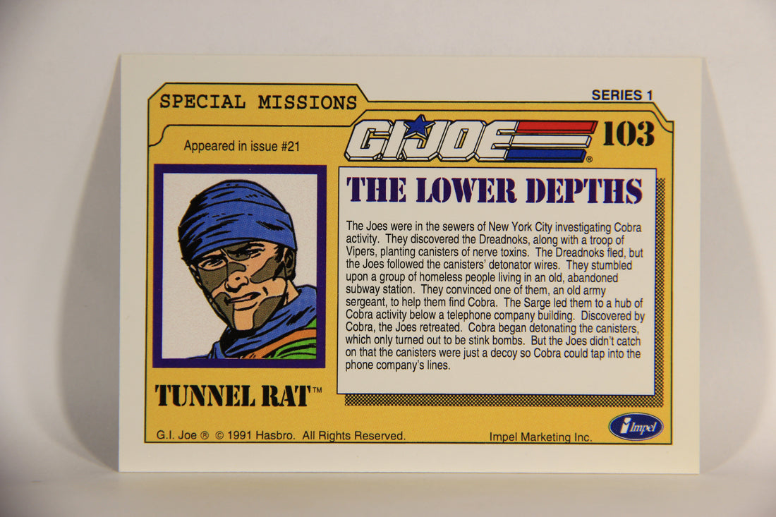 GI Joe 1991 Impel Trading Card #103 The Lower Depths ENG L012324