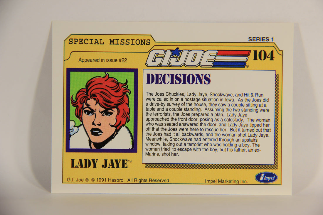 GI Joe 1991 Impel Trading Card #104 Decisions ENG L012325