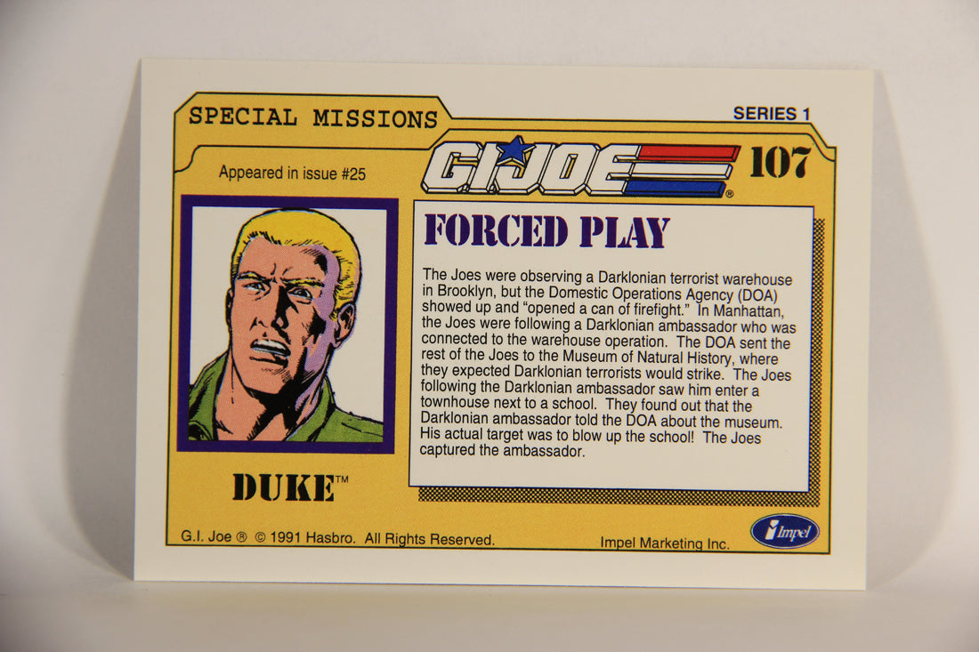 GI Joe 1991 Impel Trading Card #107 Forced Play ENG L012328
