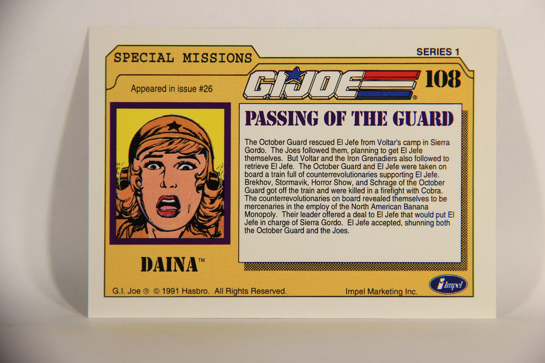 GI Joe 1991 Impel Trading Card #108 Passing Of The Guard ENG L012329