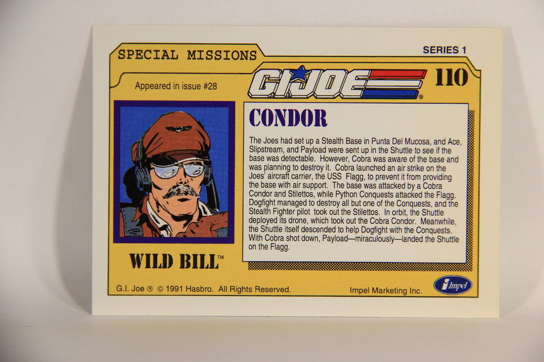 GI Joe 1991 Impel Trading Card #110 Condor ENG L012331