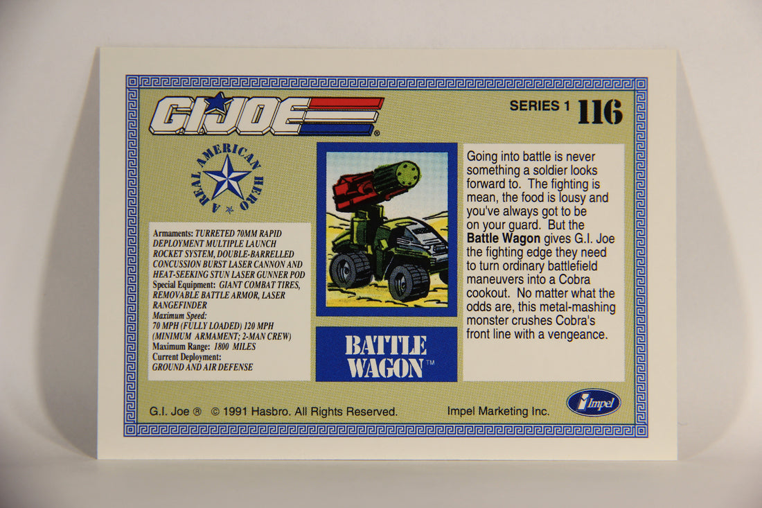 GI Joe 1991 Impel Trading Card #116 Battle Wagon ENG L012337