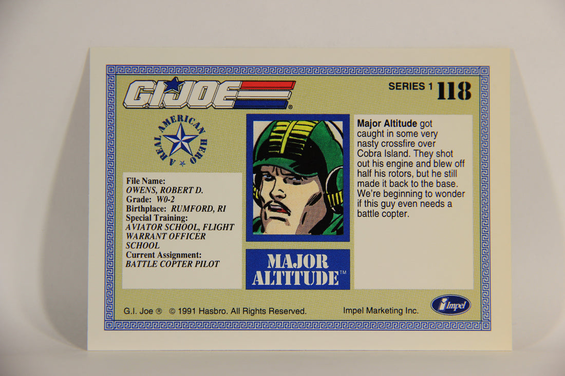 GI Joe 1991 Impel Trading Card #118 Major Altitude ENG L012339
