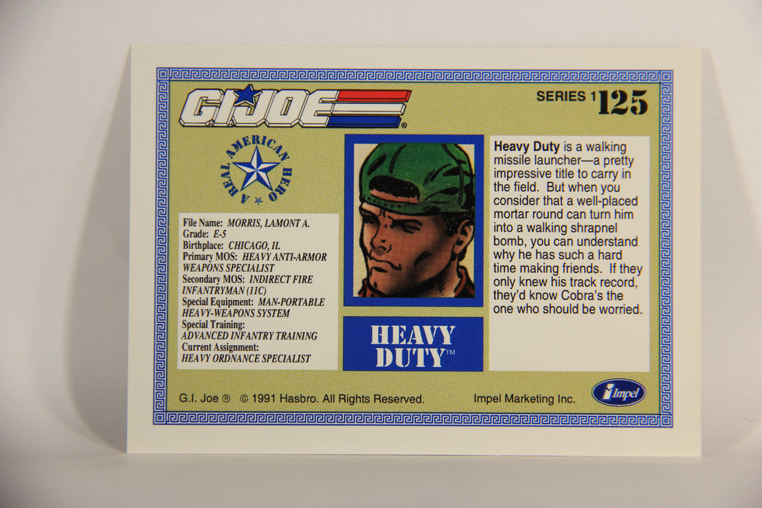 GI Joe 1991 Impel Trading Card #125 Heavy Duty ENG L012346