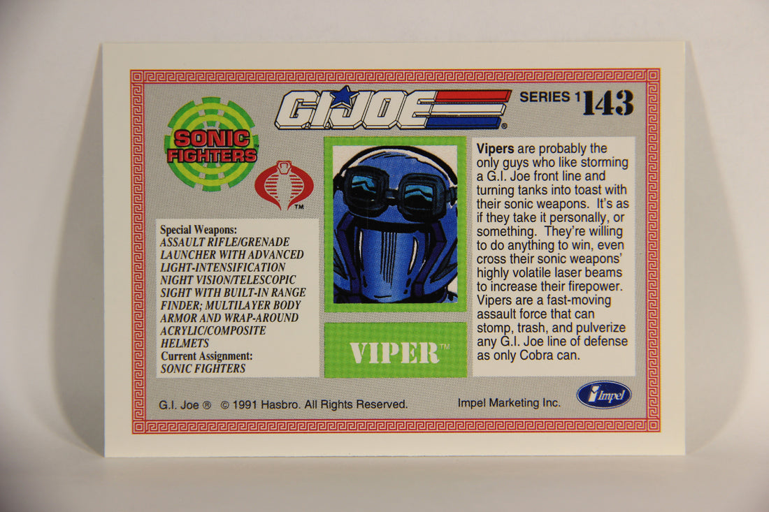 GI Joe 1991 Impel Trading Card #143 Viper ENG L012364