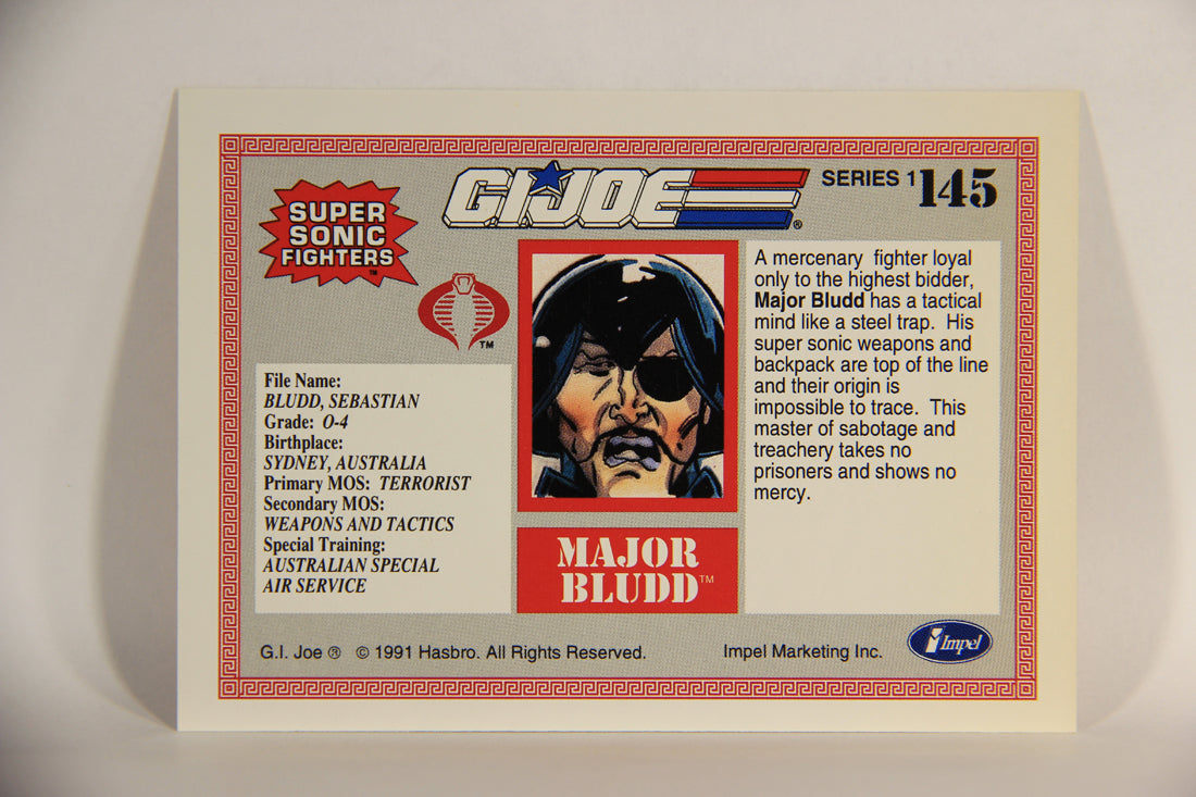 GI Joe 1991 Impel Trading Card #145 Major Bludd ENG L012366
