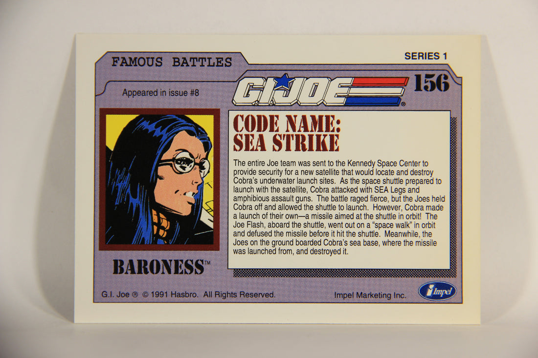 GI Joe 1991 Impel Trading Card #156 Code Name Sea Strike ENG L012377