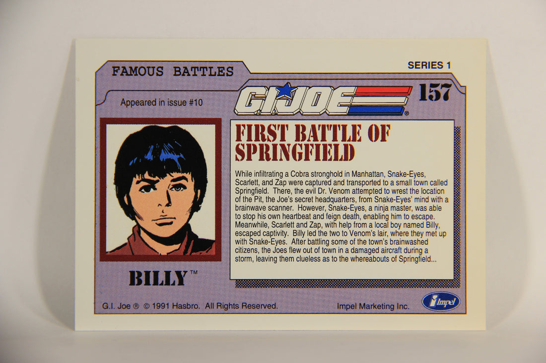 GI Joe 1991 Impel Trading Card #157 First Battle Of Springfield ENG L012378