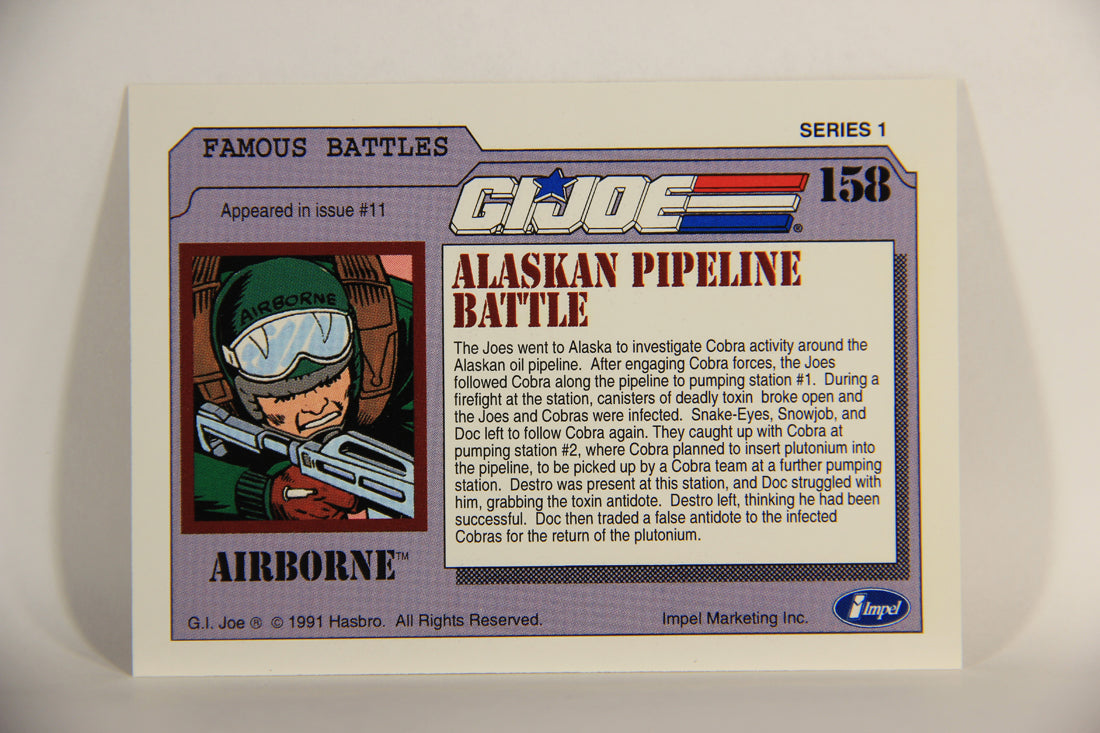 GI Joe 1991 Impel Trading Card #158 Alaskan Pipeline Battle ENG L012379