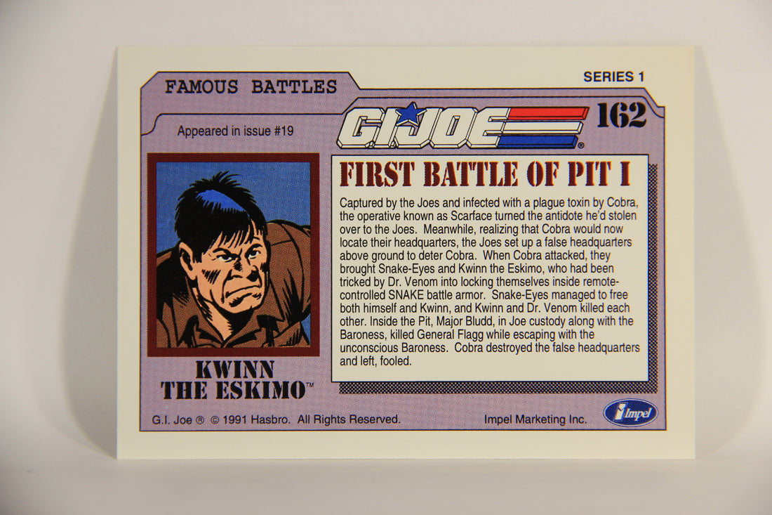 GI Joe 1991 Impel Trading Card #162 First Battle Of Pit I ENG L012383