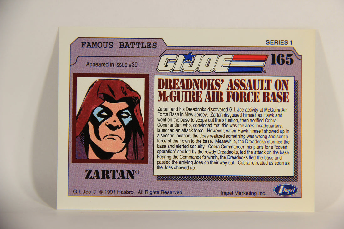 GI Joe 1991 Impel Card #165 Dreadnoks' Assault On McGuire Air Force Base L012386