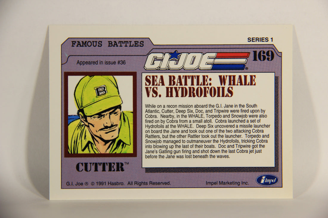 GI Joe 1991 Impel Trading Card #169 Sea Battle Whale Vs Hydrofoils ENG L012390