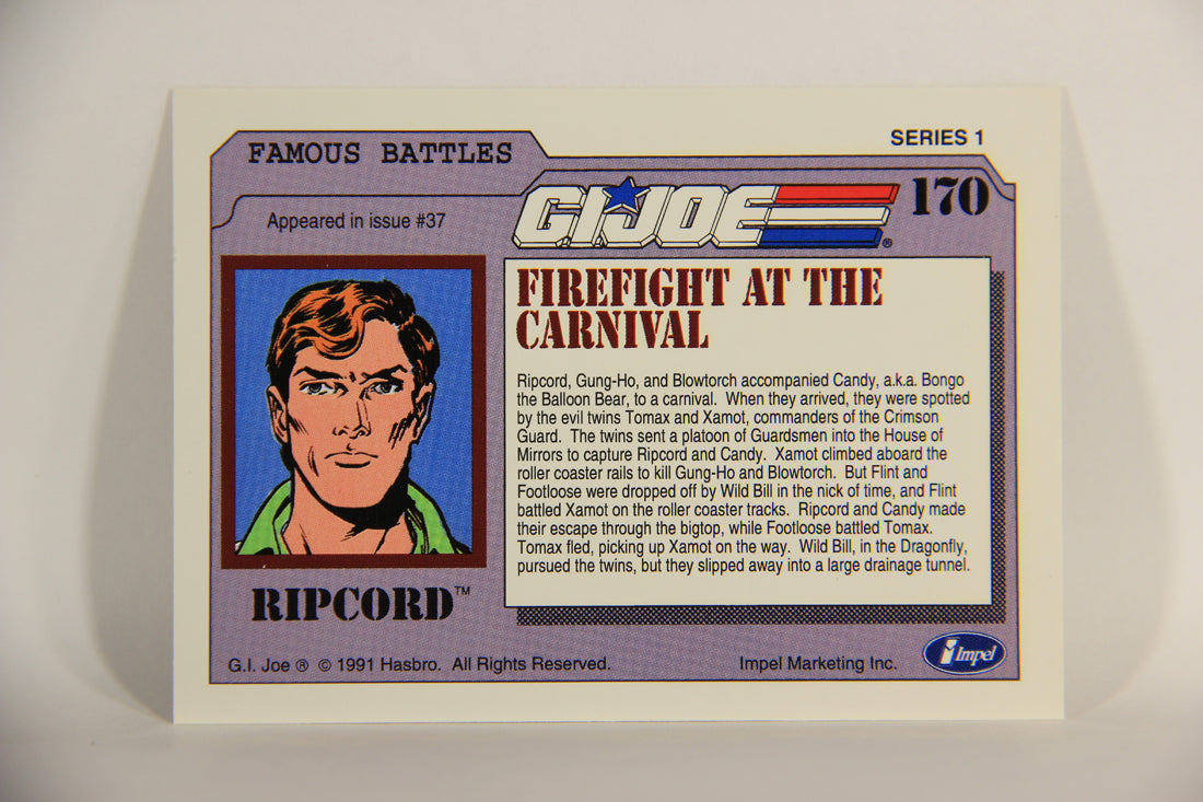 GI Joe 1991 Impel Trading Card #170 Firefight At The Carnival ENG L012391