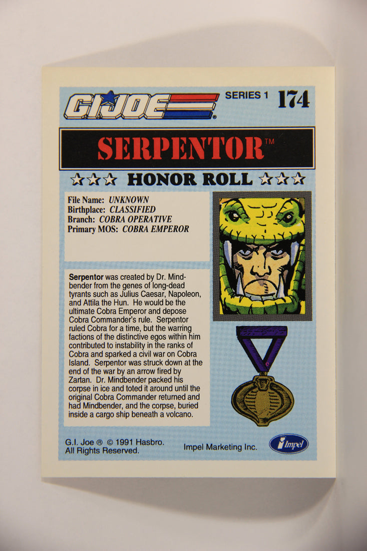 GI Joe 1991 Impel Trading Card #174 Serpentor ENG L012395