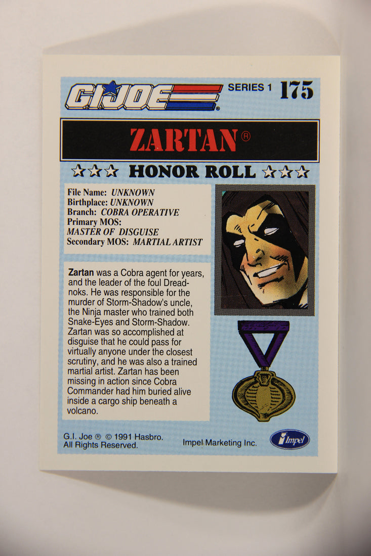 GI Joe 1991 Impel Trading Card #175 Zartan ENG L012396