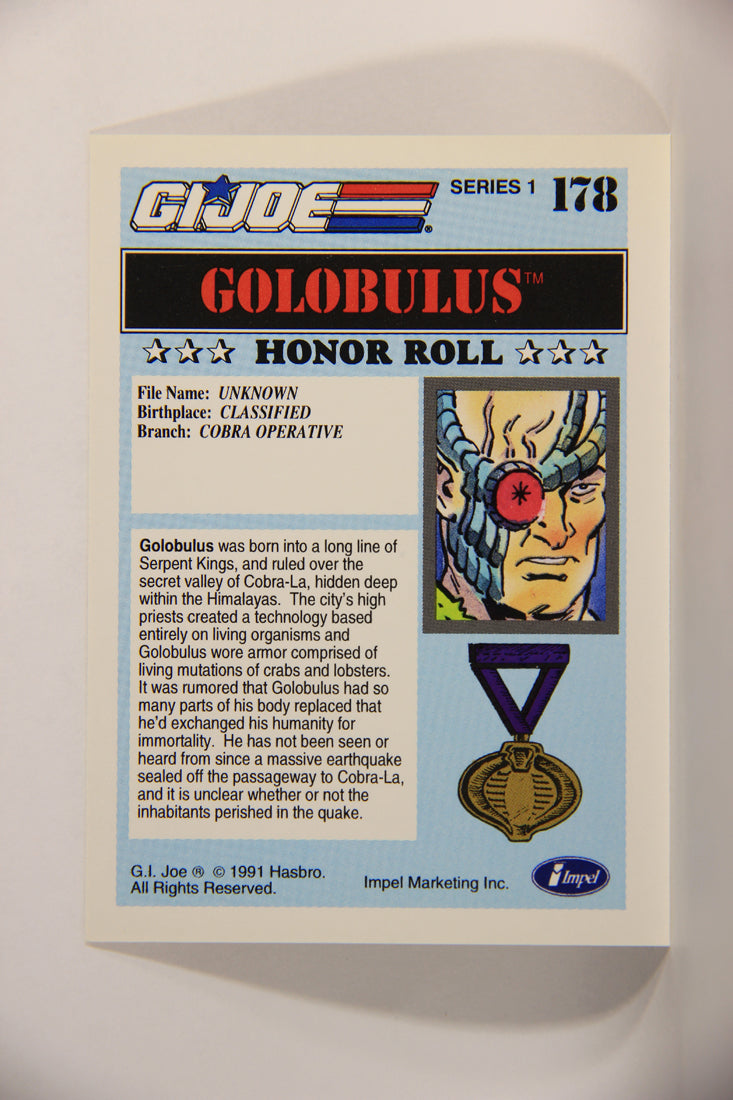 GI Joe 1991 Impel Trading Card #178 Golobulus ENG L012399