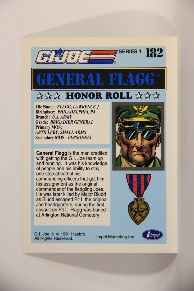 GI Joe 1991 Impel Trading Card #182 General Flagg ENG L012403