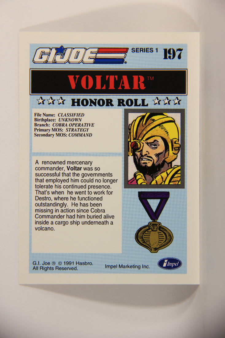 GI Joe 1991 Impel Trading Card #197 Voltar ENG L012418