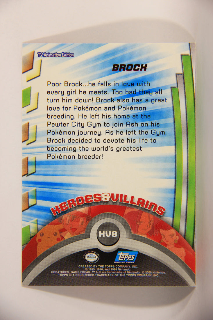 Pokémon Card TV Animation #HV8 Brock Blue Logo 1st Print ENG L012443