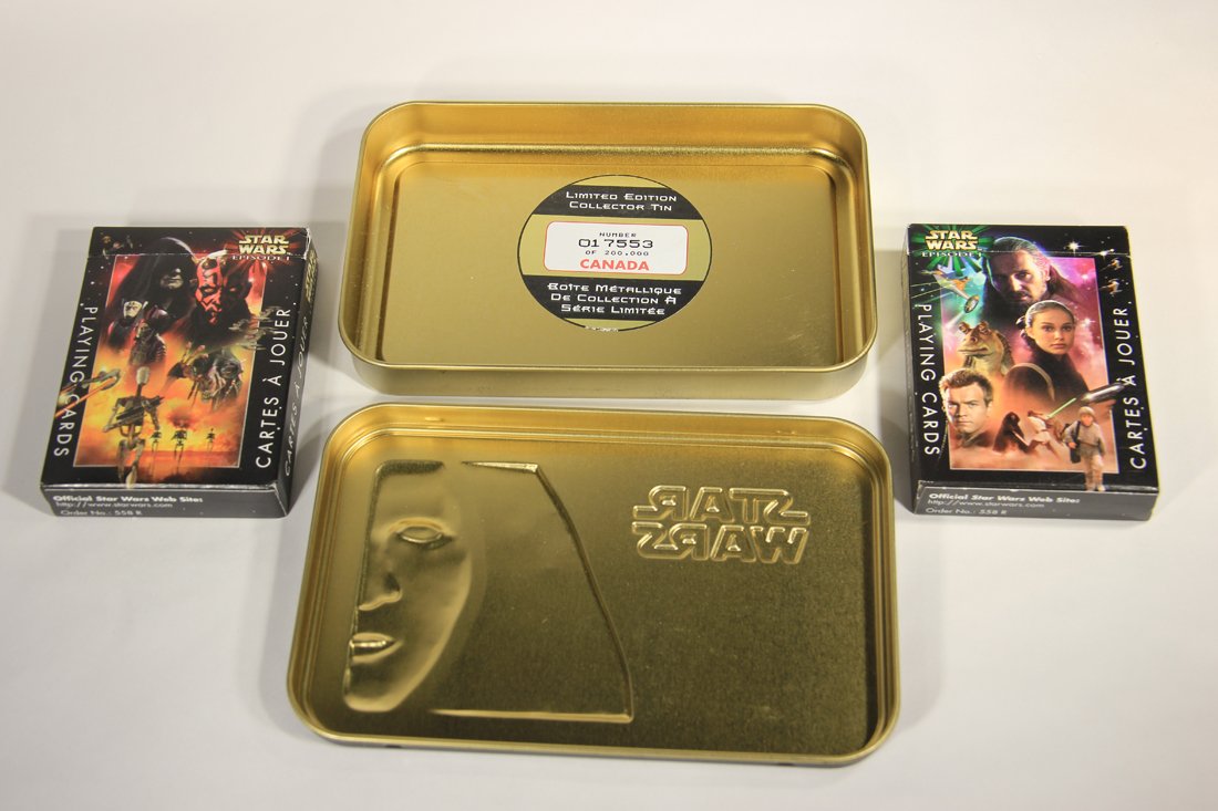 Star Wars Episode 1 Limited Edition TPM 2 Decks Playing Cards In Collector Tin Box Canada L012464