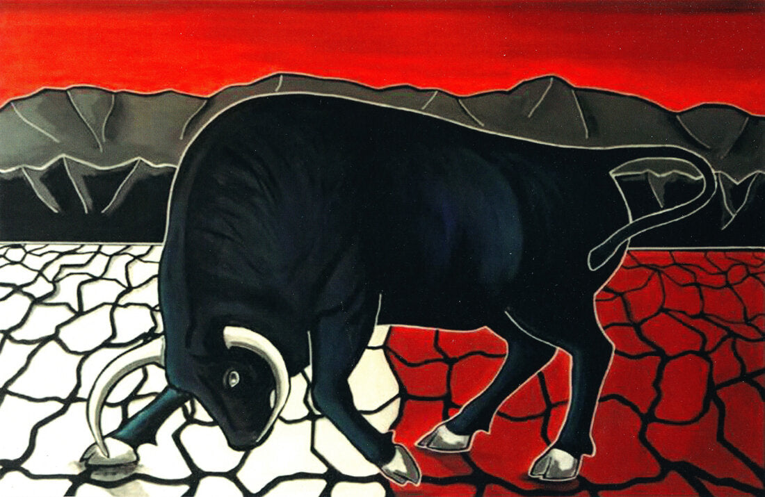 Indomitable By Artist JOB Art Print Blank Greeting Card Artwork L012505